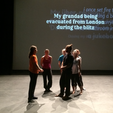 A group of dancers interpretating a selected story